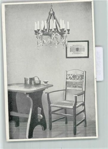 27383 W2723 Scheeßel - Kunstgewerbehaus Scheessel Möbel Tisch Stuhl Leuchter