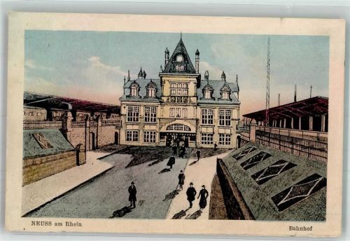 Neuss 1922 Bahnhof Feldpost Postes Militaeres Belgique