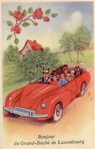 Luxembourg Luxemburg (Luxemburg) Leporello, Ausflug mit dem Auto I-II (Marke entfernt)