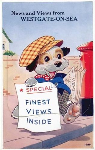 Westgate-on-Sea Westgate-on-Sea (Großbritannien) Leporello, Hund, Zeitung I-II