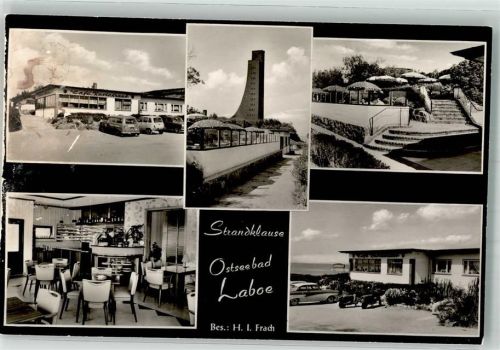 Laboe Strandklause Gasthaus Auto Terrasse Turm