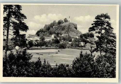 Parkstein Panorama des Ortes um den Vulkankegel Parkstein