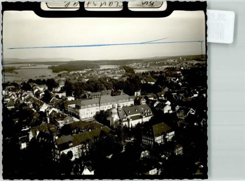 Clausthal-Zellerfeld Vogelschau Striche a.d. Bildseite Ort handschriftlich Foto Original aus Archiv eines Ansichtskartenverlages