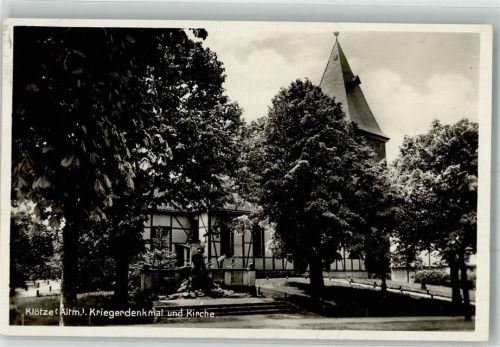 Klötze 1931 Kirche Kriegerdenkmal