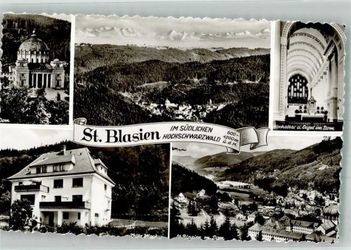 St. Blasien Panorama des Ortes mit Dom St. Blasius Pension Villa Machui