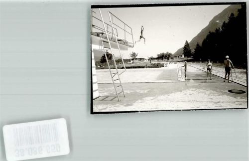 Farchant Schwimmbad Foto Original aus Archiv eines Ansichtskartenverlages