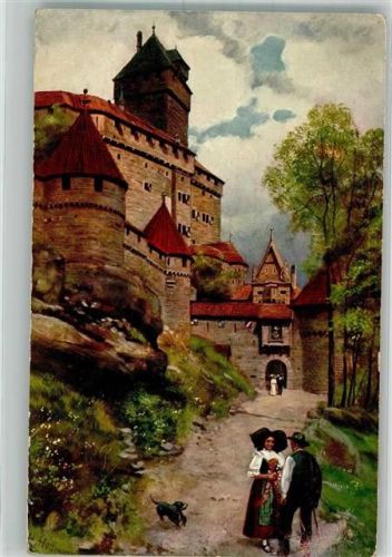 Orschwiller 1915 Feldpost WK I 8.Bayer. Res.Div. Hohkönigsburg Tracht