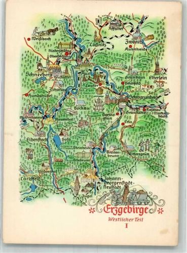 Eibenstock Landkarte Erzgebirge