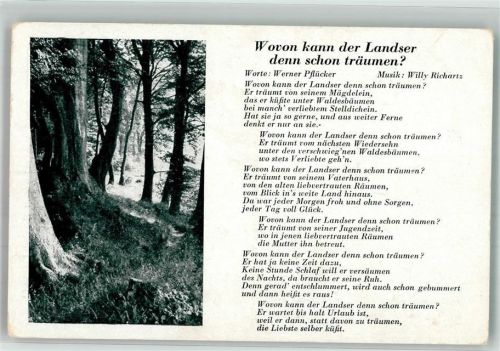 Text des Liedes Wovon kann der Landser denn schon träumen von Pflücker/Richartz Verlag Böttger Nr. 155