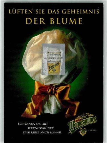 Wernesgrün Preisausschreiben der Wernesgrüner-Brauerei