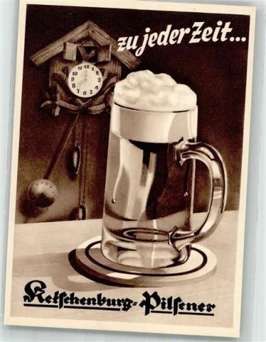 Stolberg Ketschenburg Pilsener Zu jeder Zeit Bierkrug Kuckucksuhr