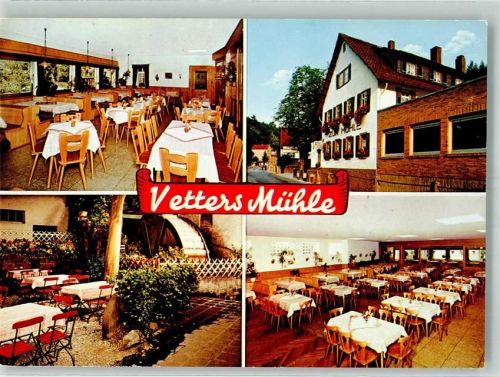 64625 W6140 Bensheim Foto AK Gasthaus Vetters Mühle