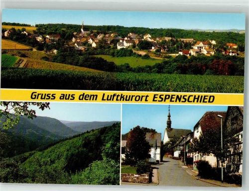Espenschied Panorama des Ortes mit Sankt-Nikolaus-Kirche Kirchweg