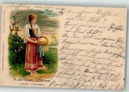 Lichtenstein 1900 s´Bärbele Hauffs Lichtenstein Tracht