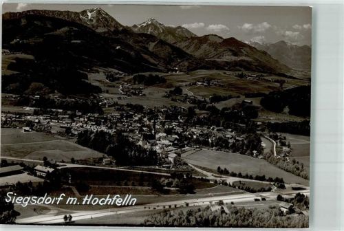 Siegsdorf Fliegeraufnahme Foto Original aus Archiv eines Ansichtskartenverlages