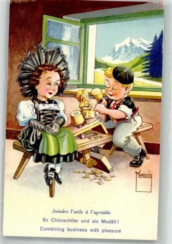 Humor Geschäftliches m. Vergnügen verbinden Trachten Bern No.102