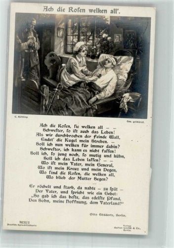 sign. Röhling C. Ach die Rosen welken all v. Otto Göddertz