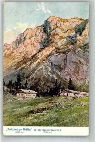 1909 Tutzinger Hütte a.d. Benediktenwand Hüttenstempel