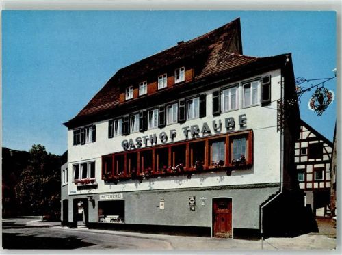 Altensteig Gasthaus Traube Metzgerei Emailleschild ADAC