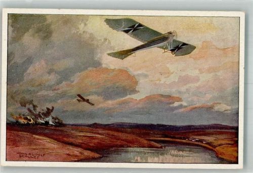 sign. Schulze Hans Rudolf Militärtaube auf Erkundungsflug