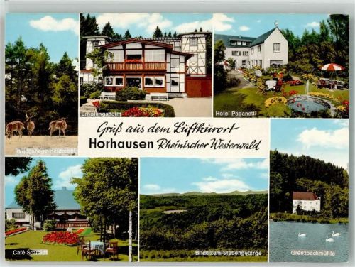 Horhausen Wildgehege Heiderhof Erholungsheim Cafe Schmidt Hotel Paganetti Siebengebirge Grenzbachmühle