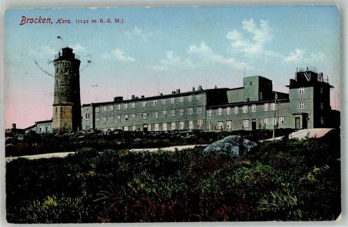 Brocken 1913 Brockenhotel mit Brockenturm Verlag Louis Glaser 3397