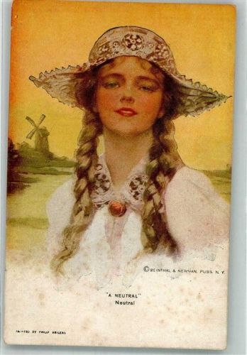 1922 sign. Boileau Philip Neutral Frau Windmühle Nr. 752