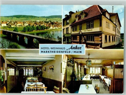 Marktheidenfeld Panorama des Ortes Hotel Weinhaus Anker