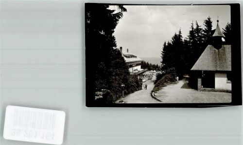 Mummelsee Kapelle St. Michael mit Berghotel Mummelsee Foto Original aus Archiv eines Ansichtskartenverlags Ort handschriftlich