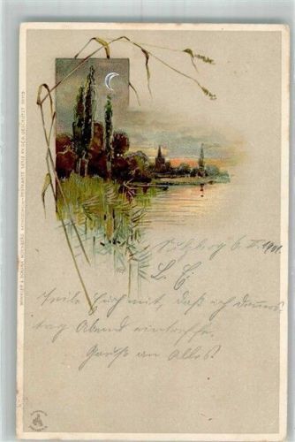 1901 Mondschein Postkarte Serie XV. 99115