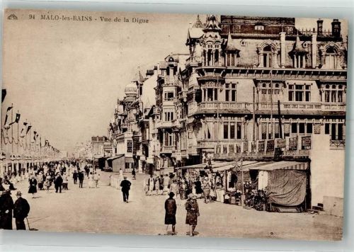 Malo les Bains 1930 Marktszene Vue de la Digue