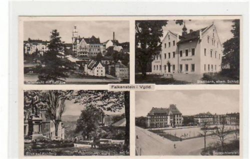 Falkenstein Falkenstein mit 4 Abbildungen gelaufen von 1942. Top Erhaltung.