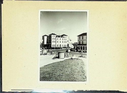 Duhnen Foto montiert auf Karton Jugendherberge Fotograf Otto Schulze