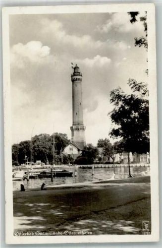 Swinemünde 1943 Leuchtturm am Osternothafen Fotograf Klinke & Co.