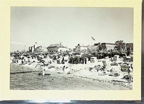 Duhnen Foto montiert auf Karton Strandleben Fotograf Otto Schulze