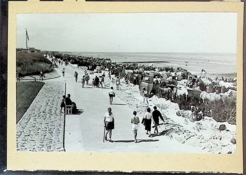 Döse Foto montiert auf Karton Strand Promenade