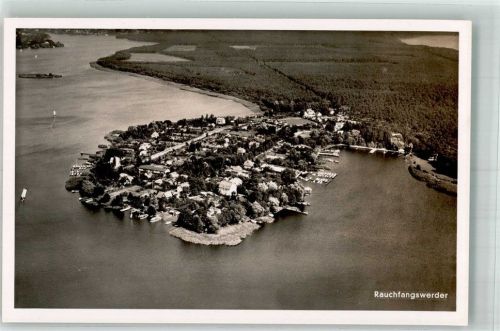 Rauchfangswerder 1940 Fliegeraufnahme des Ortes am Zeuthener See