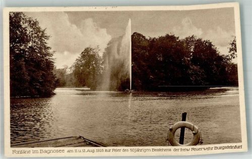 Burgsteinfurt Fontäne Bagnosee 50 Jahre Feuerwehr 11.-12. August 1928