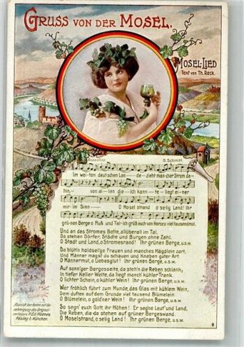 Text und Melodie des Mosel-Liedes von Reck/Schmitt
