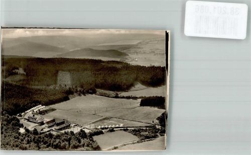 Hachen Fliegeraufnahme vom Sportheim Foto Original aus Archiv eines Ansichtskartenverlags Ort handschriftlich