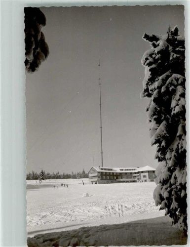Torfhaus Jugendherberge mit Sender NDR im Winter Foto Original aus Archiv eines Ansichtskartenverlags Ort handschriftlich