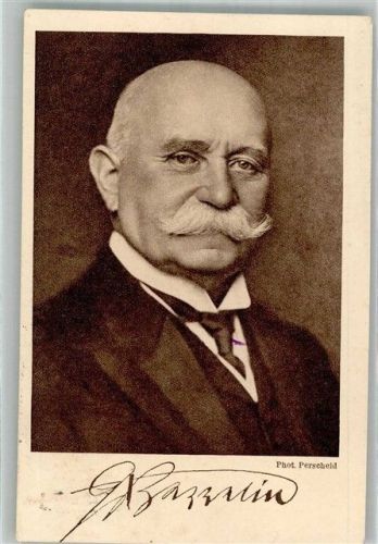 1929 Portrait des Luftschiffpioniers Bahnpost Braunschweig-Bad Harzburg Zug 495