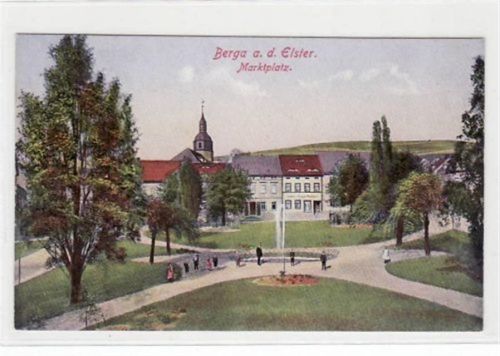 Berga a. E. mit Marktplatz ungelaufen Top Erhaltung.