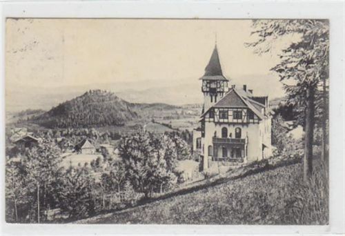 Krummhübel Krummhübel - Karpacz / Kreis Hirschberg - Jelenia Góra im Riesengebirge. Sanatorium Pfaffenberg gelaufen 1909. Leichte Stempelspuren. Rückseite leicht fleckig, sonst gut erhalten