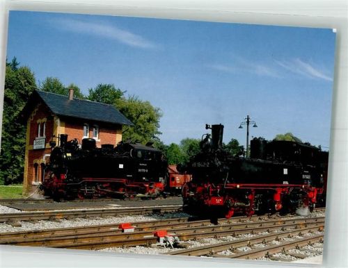Jöhstadt Dampflokomotive Preßnitztalbahn Bahnhof Steinbach