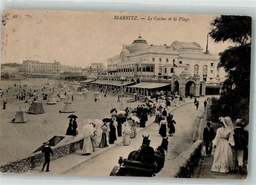 Biarritz 1907 Gasthaus le Casino et la Plage