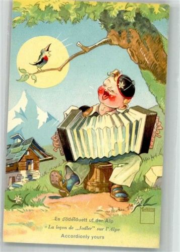 Humor Jodelstunde über den Alpen Akkordeon No. 6