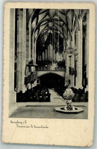 Annaberg-Buchholz Inneres der St. Annenkirche Orgel