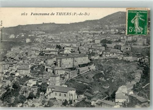 Thiers Panorama Briefmarke Bildseite