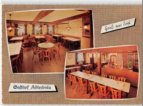 End, Oberfranken bei Stublang. Innenansicht vom Gasthof - Pension Adlerbräu ungelaufen Gute Erhaltung.